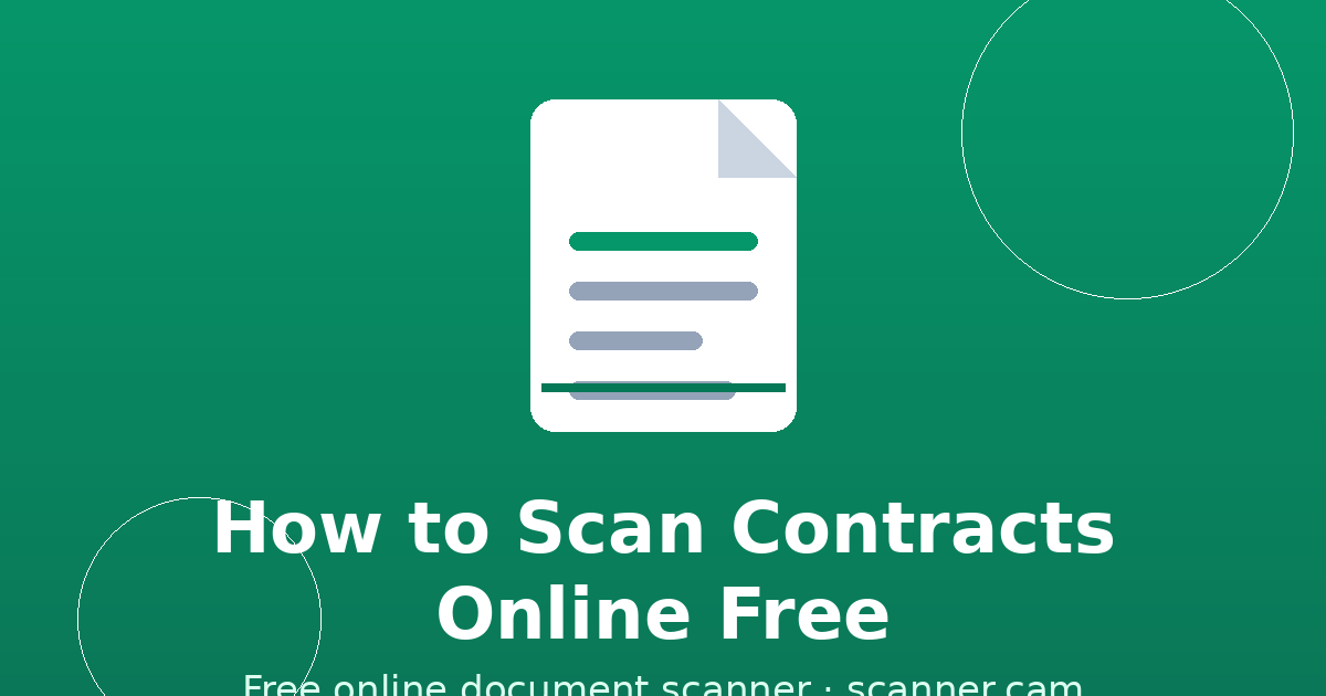 How to Scan Contracts Online Free (Multi-Page PDF) — Scanner.cam guide