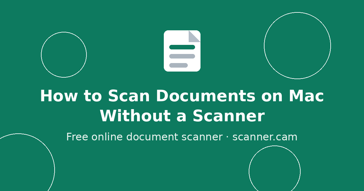 How to Scan Documents on Mac Without a Scanner — Scanner.cam guide